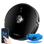 Liectroux X6 LDS Robotstofzuiger, Laser Lidar Navigatie, Nat & Droog Combinatie, 6500Pa Zuigkracht, Meerdere Vloerkaarten, Y-vormige Natte Dweilfunctie, Tapijtreiniging met Turboboost, APP No-Go Zones, Selectieve Reiniging, Hervat vanaf Onderbrekingspunt, Werkt met Alexa & Google Home