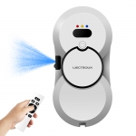 Liectroux HCR-10 Raamreinigingsrobot met Ultrasone Waterverneveling, Ultradunne Robotstofzuiger voor Ramen, Glazenreiniger voor Thuisgebruik, Droge & Natte Dweilfunctie, AI-Routeplanning, Afstandsbediening, 30ML Watertank, UPS Stroomuitvalbescherming, Sterk Veiligheidstouw, Borstelloze Motor